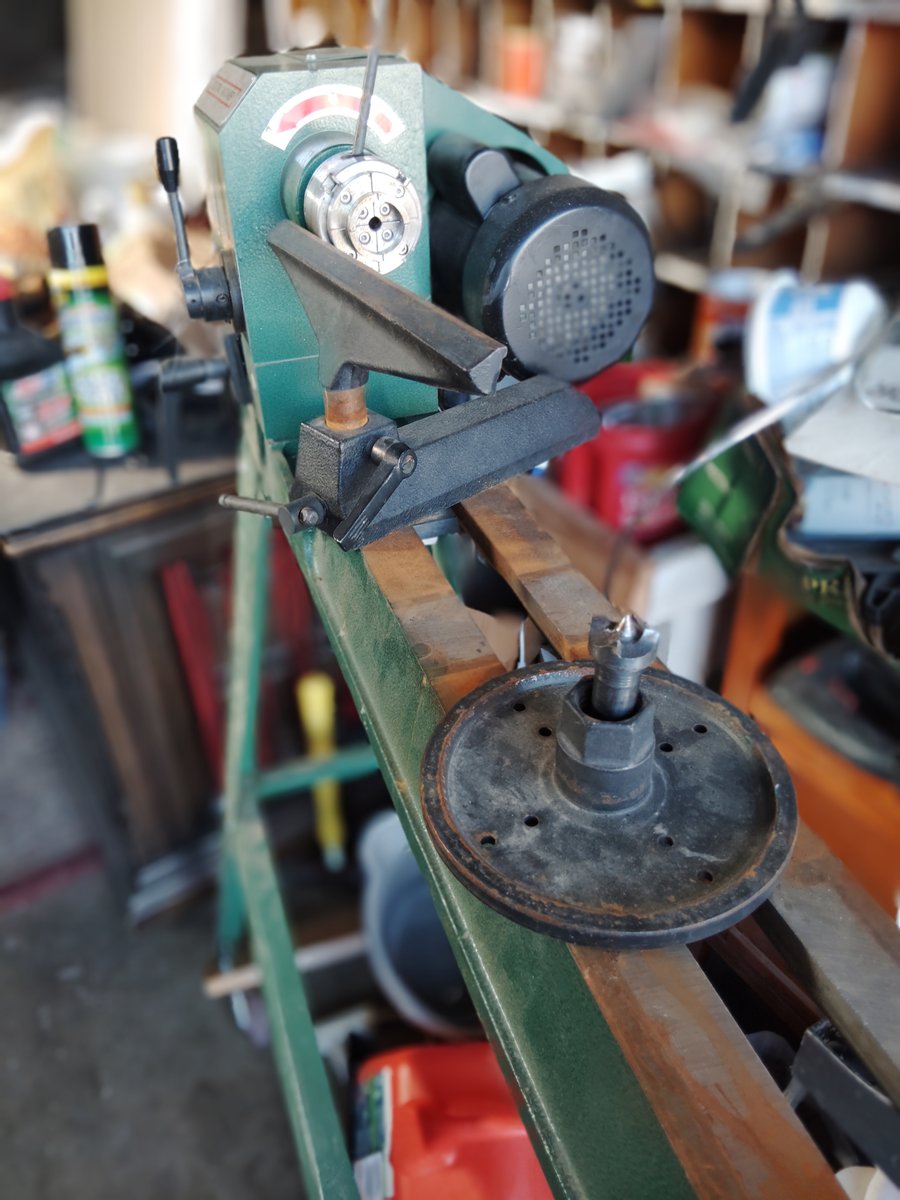 Green wood lathe used good condition ready work photo 2