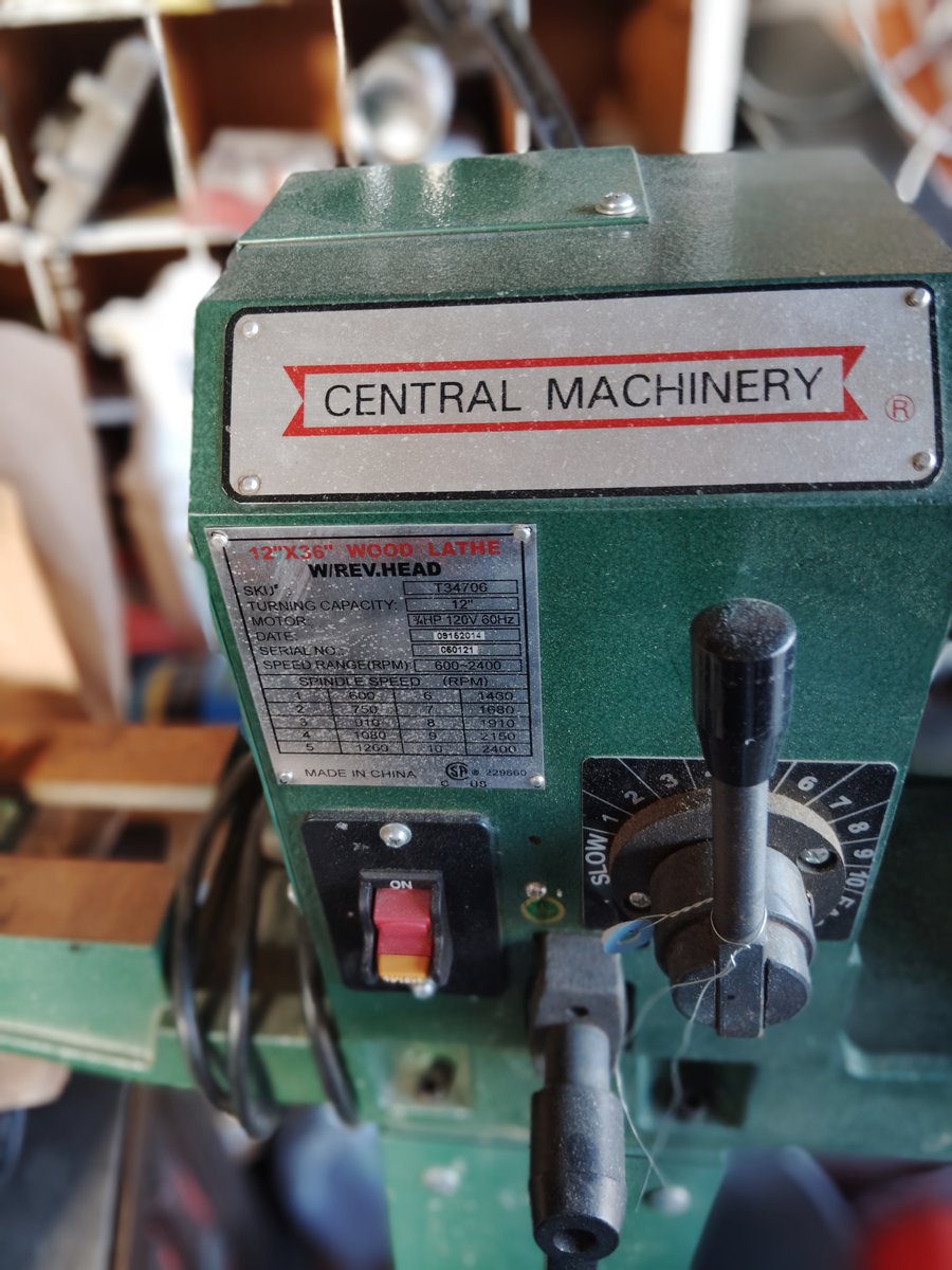 Green wood lathe used good condition ready work photo 3