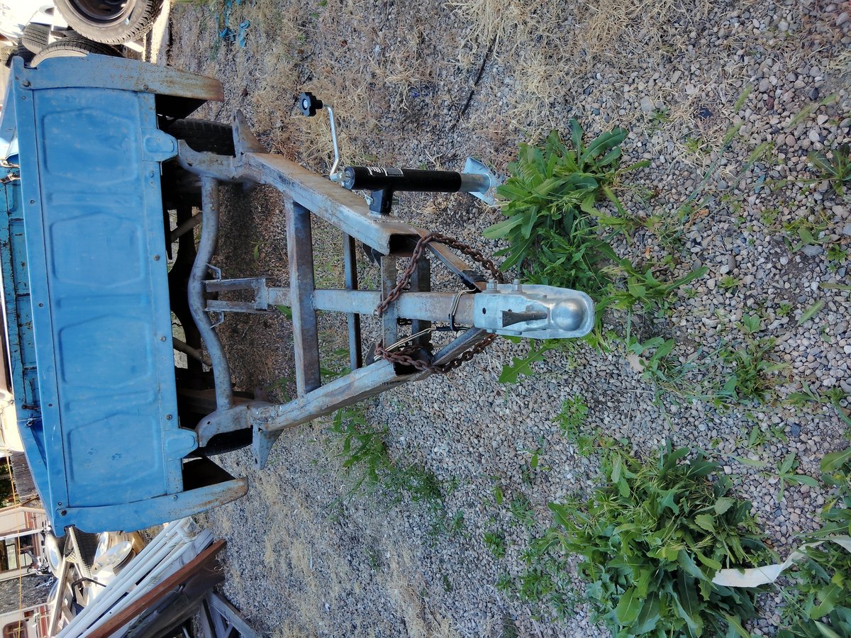 Blue truck bed rusted worn needs repair photo 2