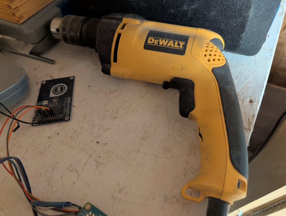 Yellow and black power drill used condition